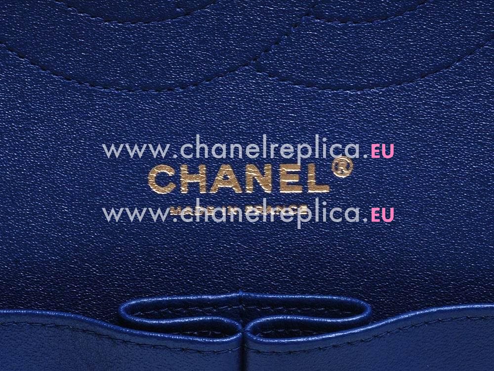 Chanel Chevron Boy Shopping Bag Electric Arc Lighting Blue A599358