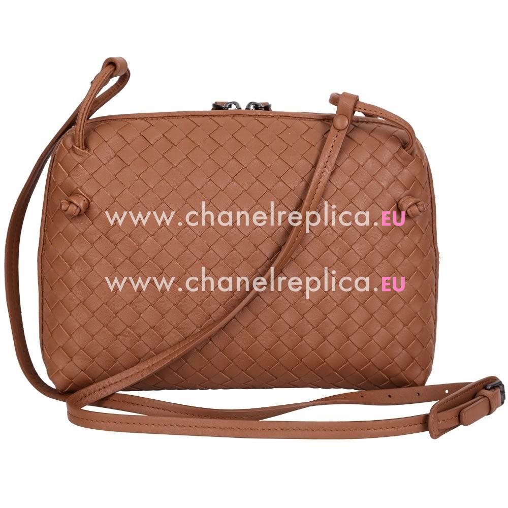 Bottega Veneta Crossbody Nappa Woven Shouldbag Brown B6110405