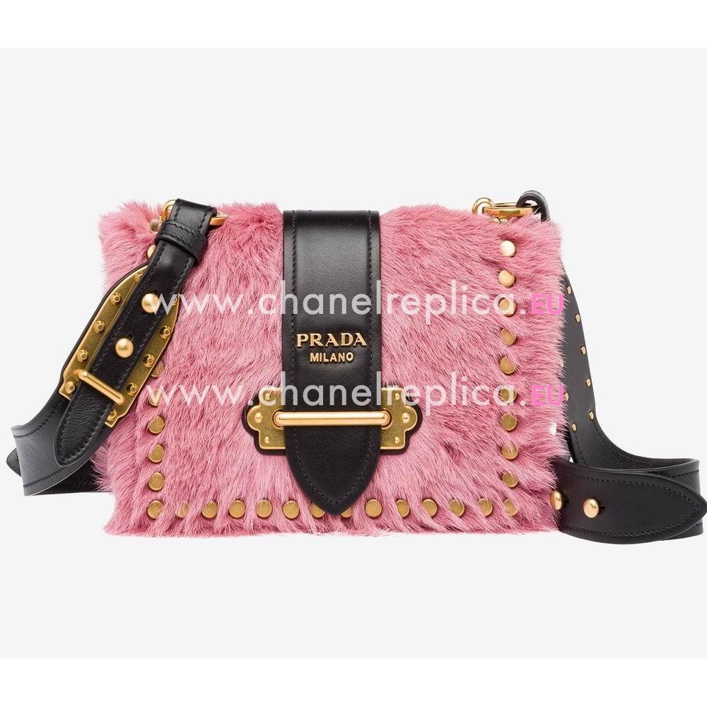 Prada Cahier Calf Leather Bag Lotus Black P7091803