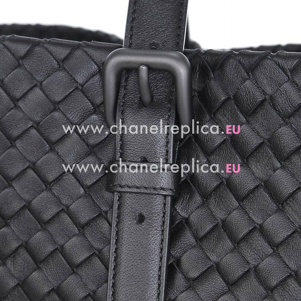 Bottega Veneta Classic Nappa Leather Woven Tote Bag Black B5642204