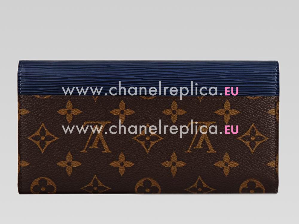 Louis Vuitton Monogram Canvas Marie-Lou Long Wallet Indigo M60501