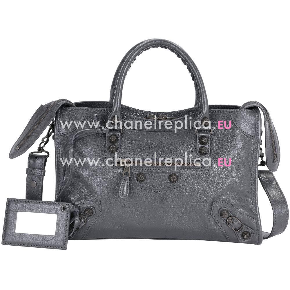 Balenciaga Giant 12 City Sheepskin Bag Deep Gray B7050703