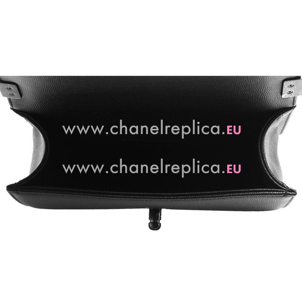 Chanel Caviar Shiny Black Hardware Mini Boy Shoulderbag Black A549D92