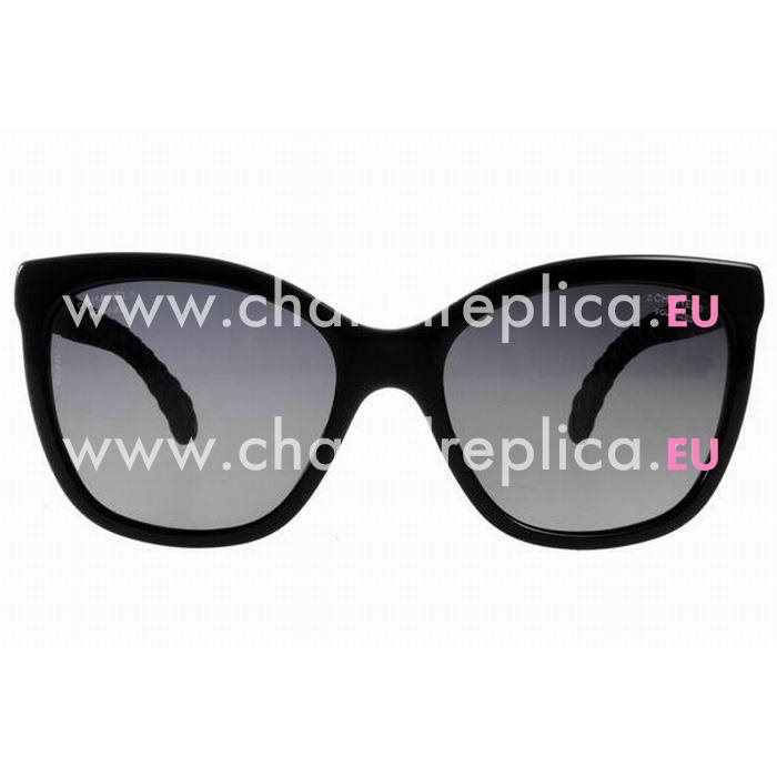 Chanel Metal Plastic Frame Sunglasses Black A7082803