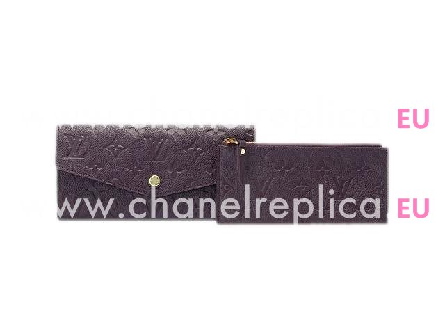 Louis Vuitton Monogram Empreinte Clrieuse Wallet Purple M60300