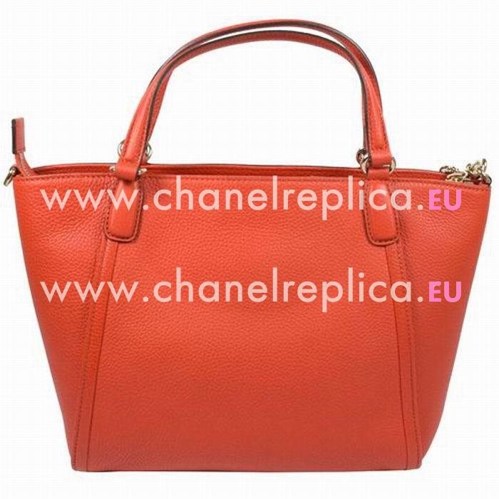 Gucci Soho Embossment GG Calfskin Canvas Shoulder Bag In Orange G7041010