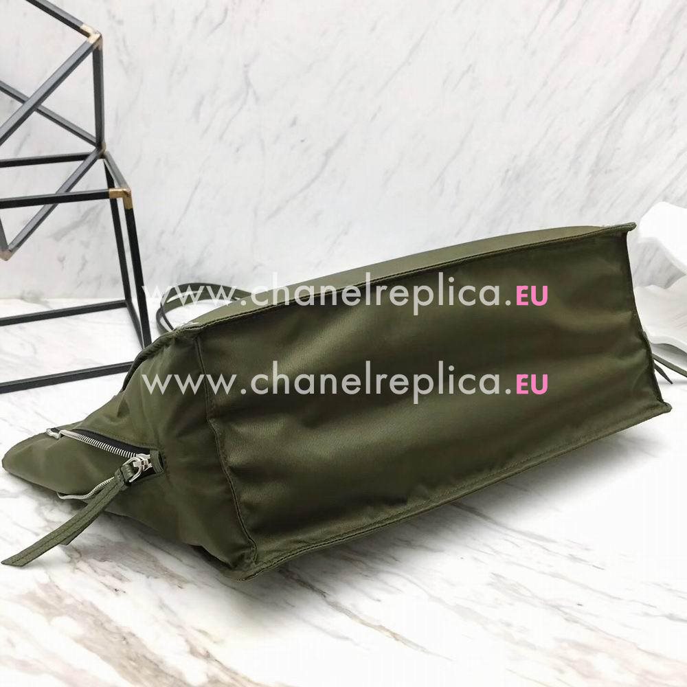Prada Etiquette Calfskin Tote Bag Camouflage color P7092002