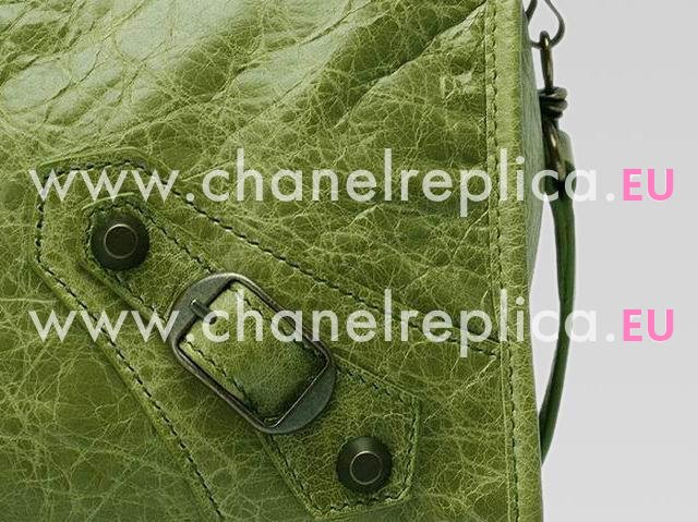 Balenciaga Part-Time Planet Small Stud Bag Grass Green 168028GG