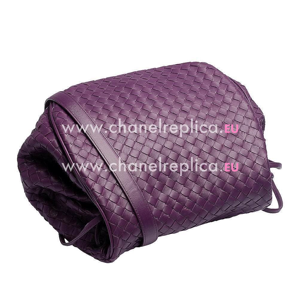 Bottega Veneta Crossbody Classic Nappa Woven Shouldbag Purple B6110401