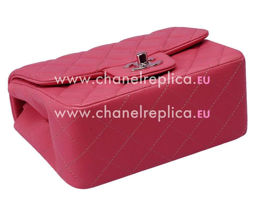 Chanel Lambskin Mini Coco Bag Hot Pink(Silver) A522371