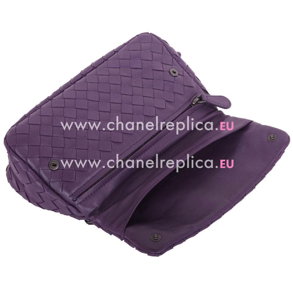 Bottega Veneta Crossbody Nappa Woven Shouldbag Purple B5941672