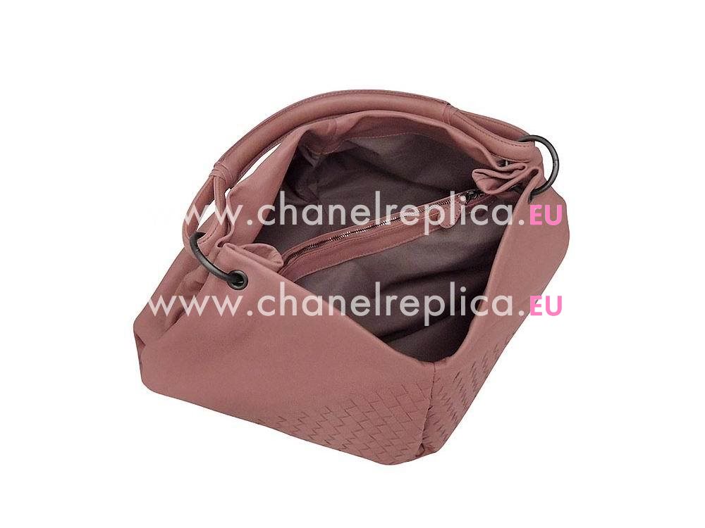 Bottega Veneta Intrecciato Nappa Shoulder Bag Rose Pink BV57828