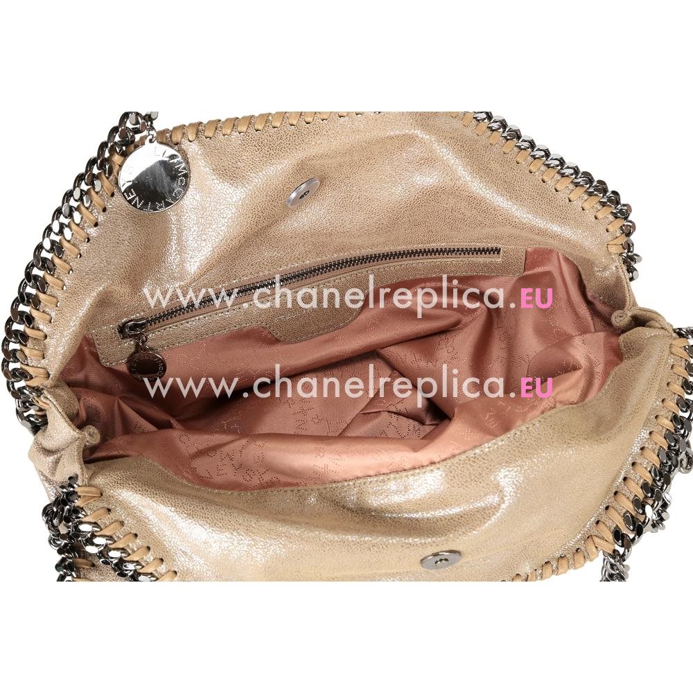 Stella McCartney Falabella Medium Size Silver Chain Bag Camel S839458