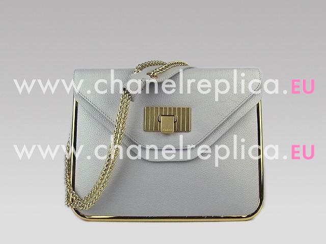 CHLOE SHOULDER BAG 50898 IN GRAY WHITE C50898-5