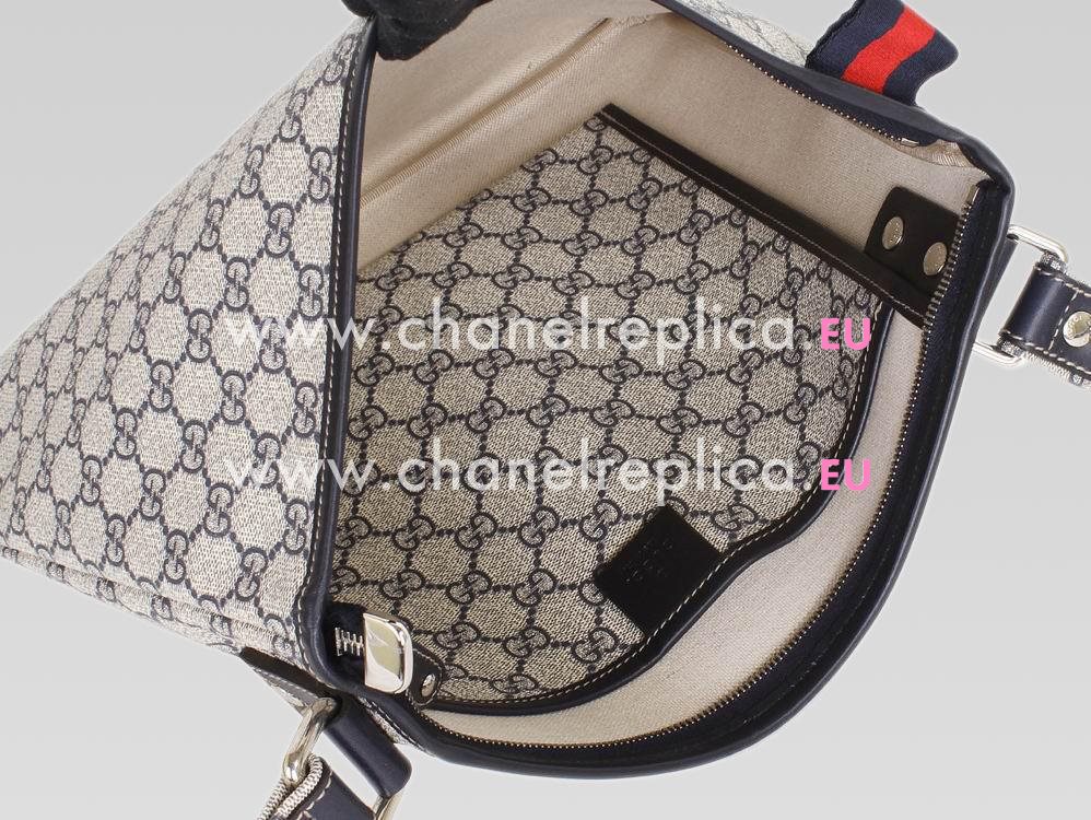 Gucci Double G weaving Shoulder Bag In Blue G477267