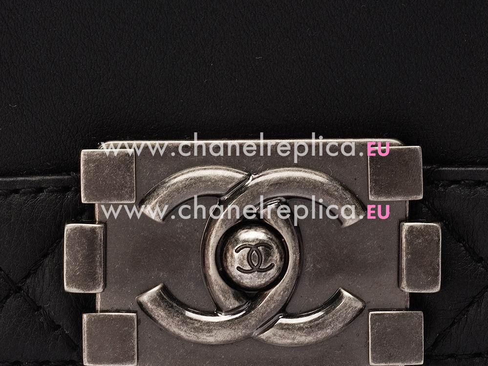Chanel Calfskin Anti-silver Chain 28cm Reissue Boy Bag Nero A67948-NERO-SS