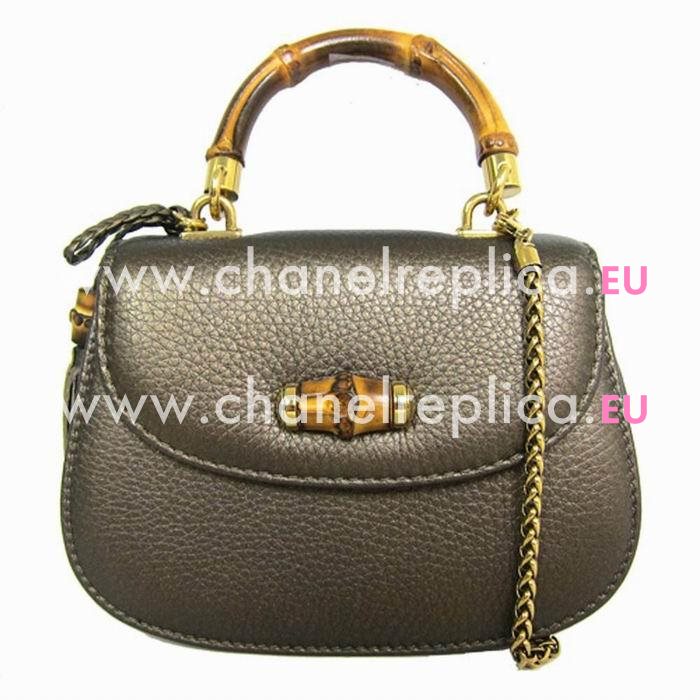 Gucci Bamboo Handle Weave Hand/Shoulder Mini Bag In Pearly Lustre Copper G6122504