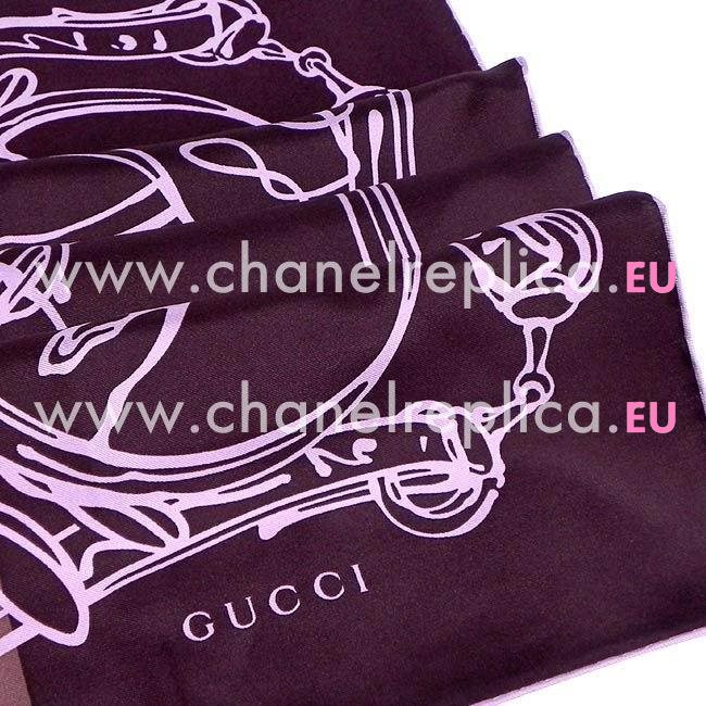 Gucci Classic GG Logo Wool Scarf Purple G6111123