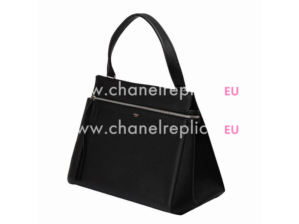 Celine Edge Medium Size Calfskin Shoulder Bag Black CE49144