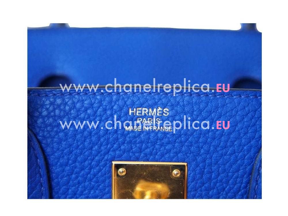 Hermes Birkin 30cm Blue Electric Candy Clemence Leather GHD HS5558W