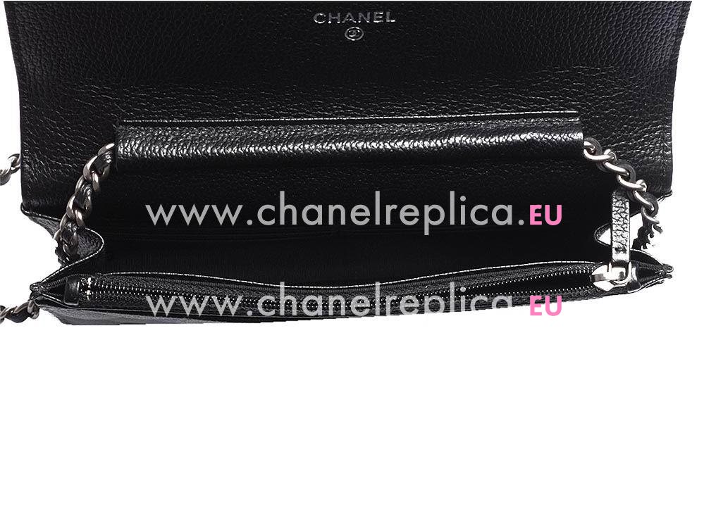 Chanel Retro CC Caviar Woc mini Flap Bag Long Chain Black A58350