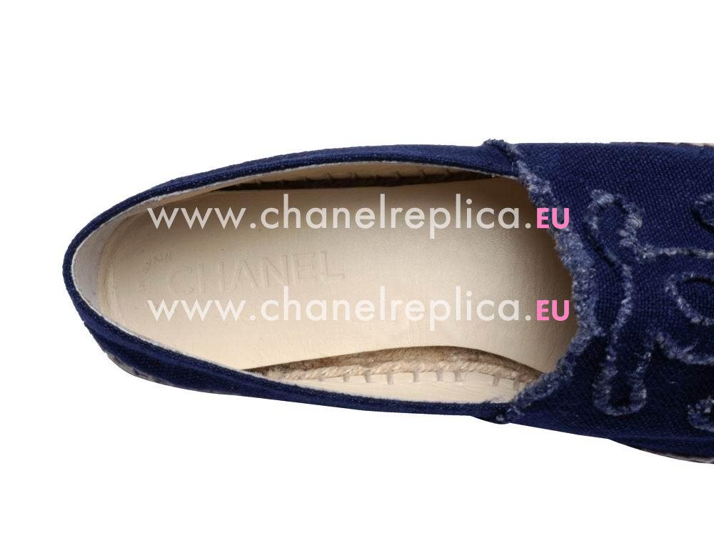 Chanel Denim CC Espadrilles Penelope Shoes Blue G29741