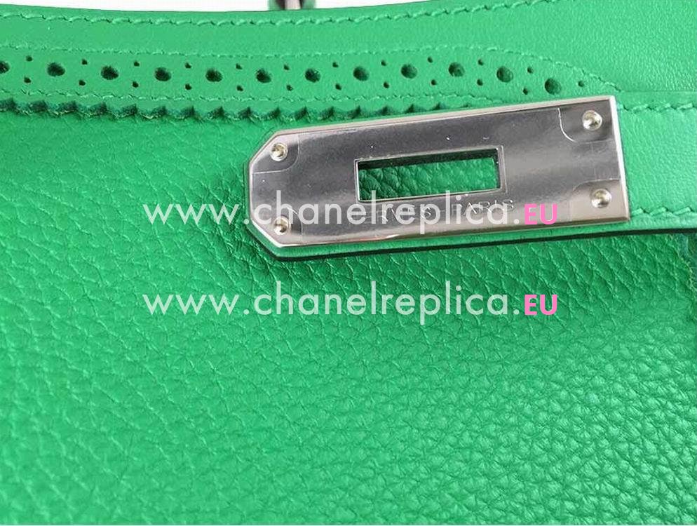 Hermès Kelly Ghillies Bamboo Togo Swift Leather Palladium Hand Sew Bag HK1035BOB