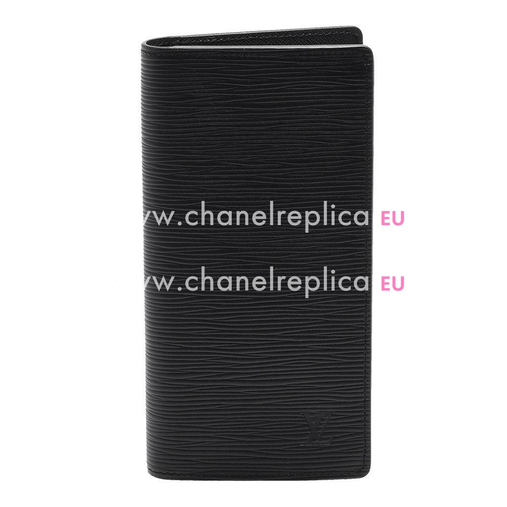 Louis Vuitton Classic EPI Water ripple Brazza Wallet In Black M60662