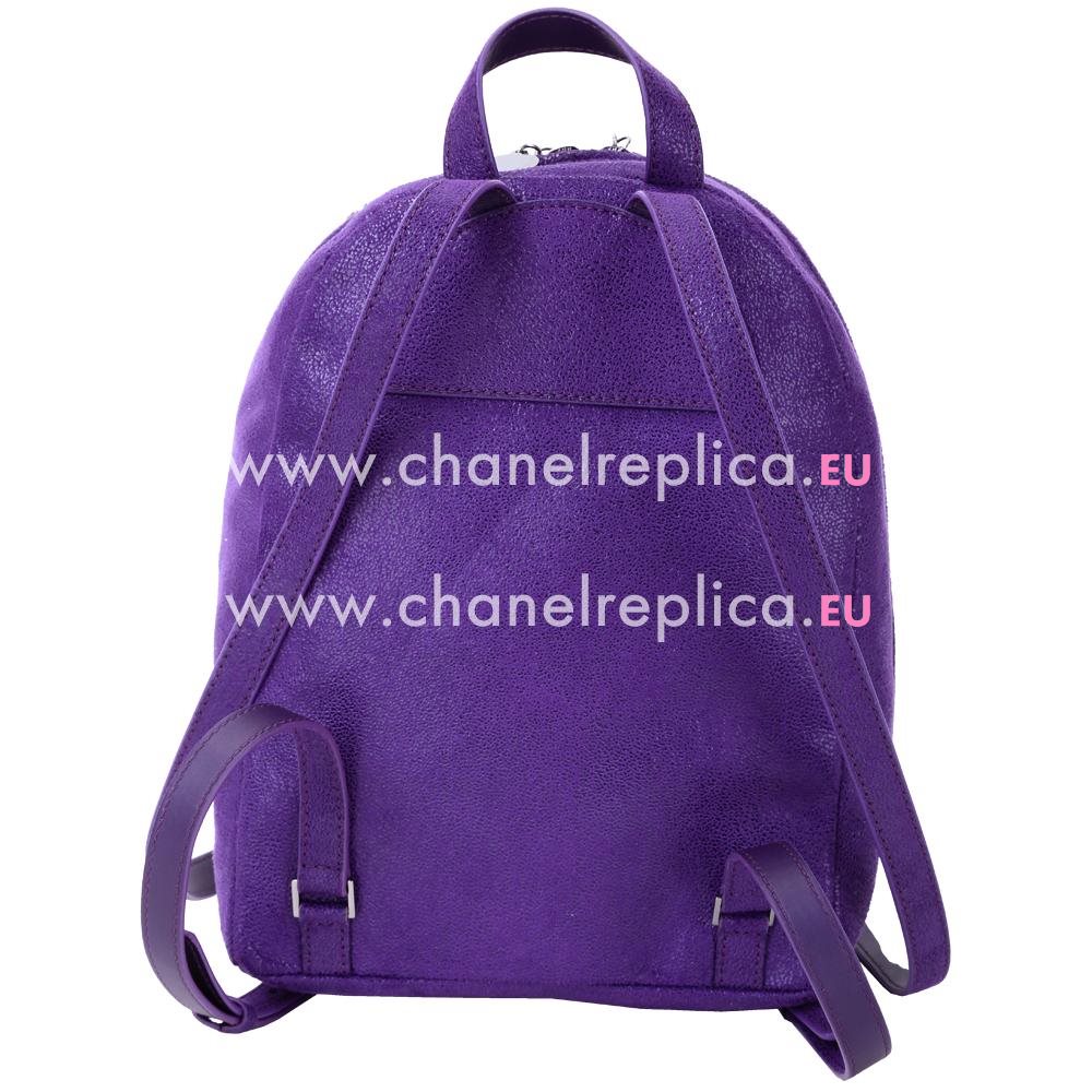 Stella McCartney Falabella Purple Backpack Silver Chain S853724