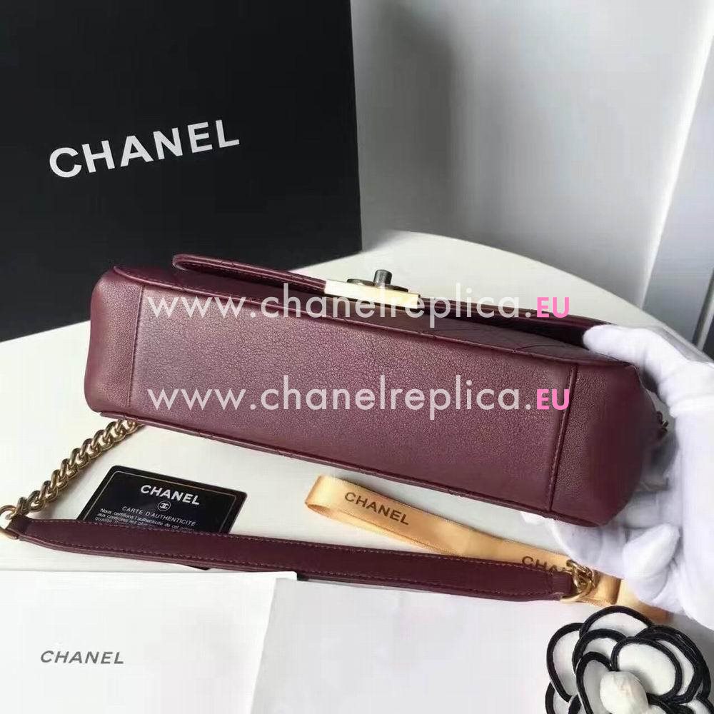 CHANEL Copper Hardware Baby Calfskin Bag in Burgundy C61210909