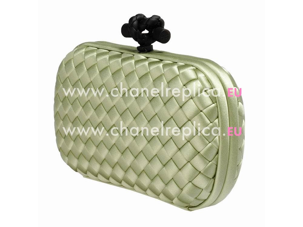 Bottega Veneta Satin Intreccio Impero Ayers Knot Pale Green BV53569