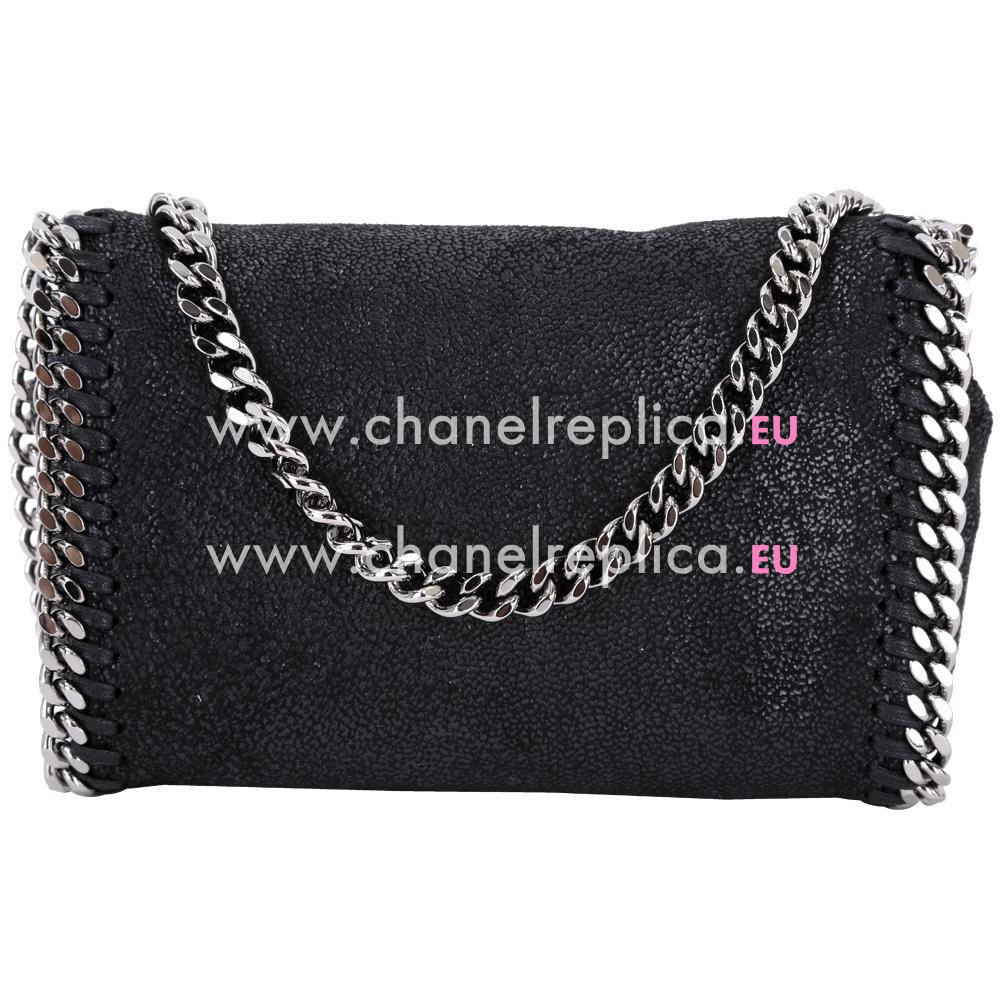 Stella McCartney Falabella Mini Silver Chain Bag Black S896743