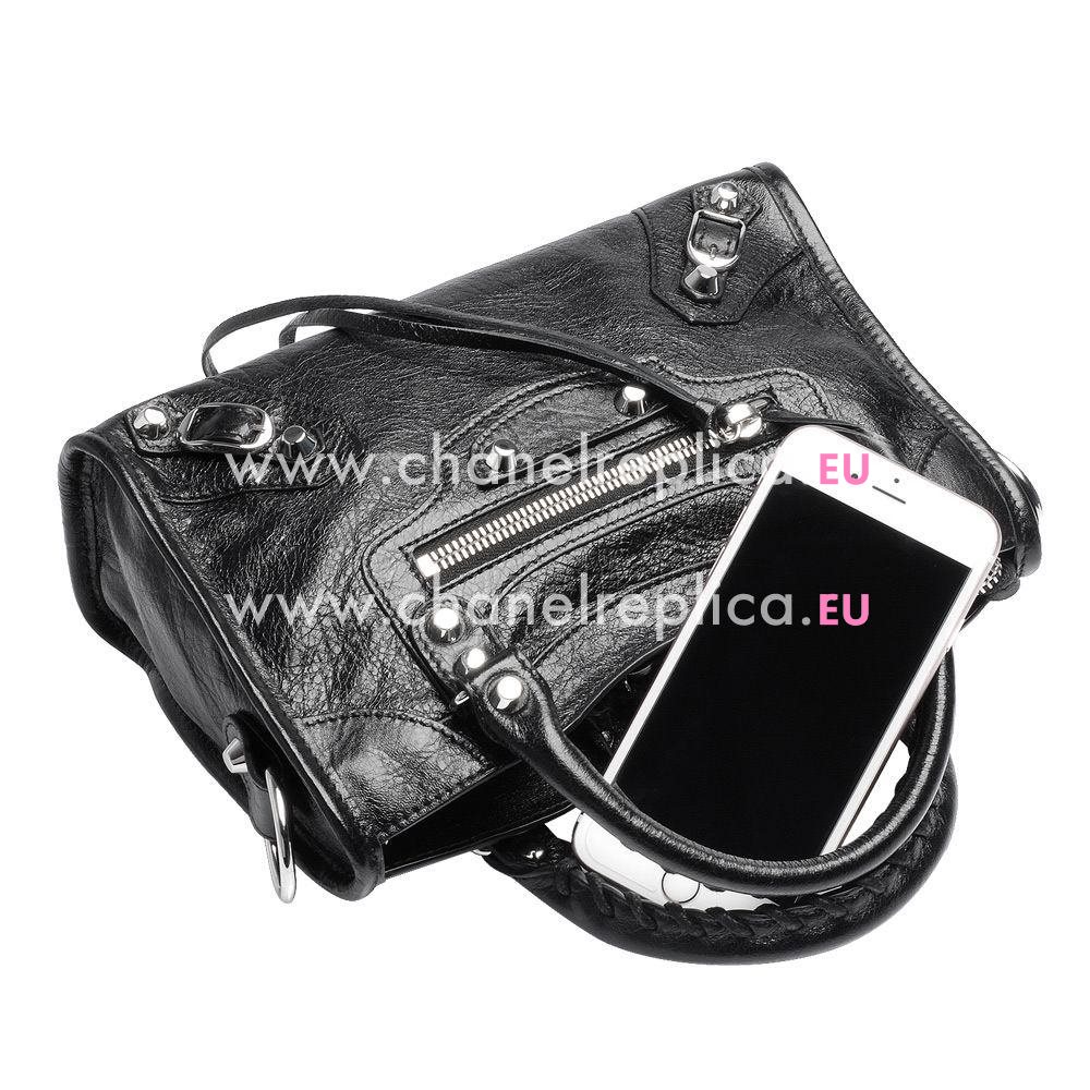 Balenciage City Lambskin Silvery hardware Classic Mini Bag Black B2055059