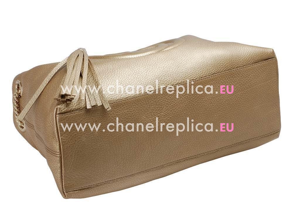Gucci Soho GG Calfskin Bag Champagne Golden G5594646