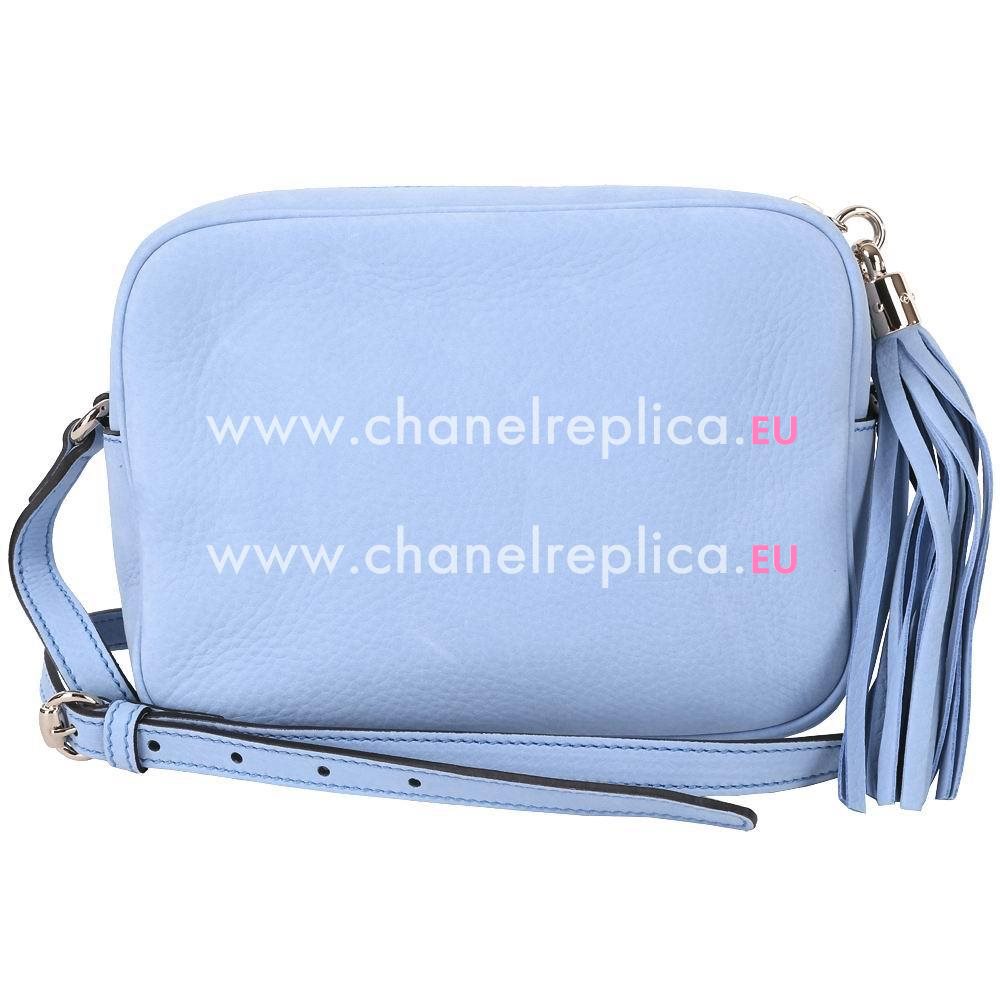 Gucci Soho Disco Chamois Bag In Ice Blue G5927155