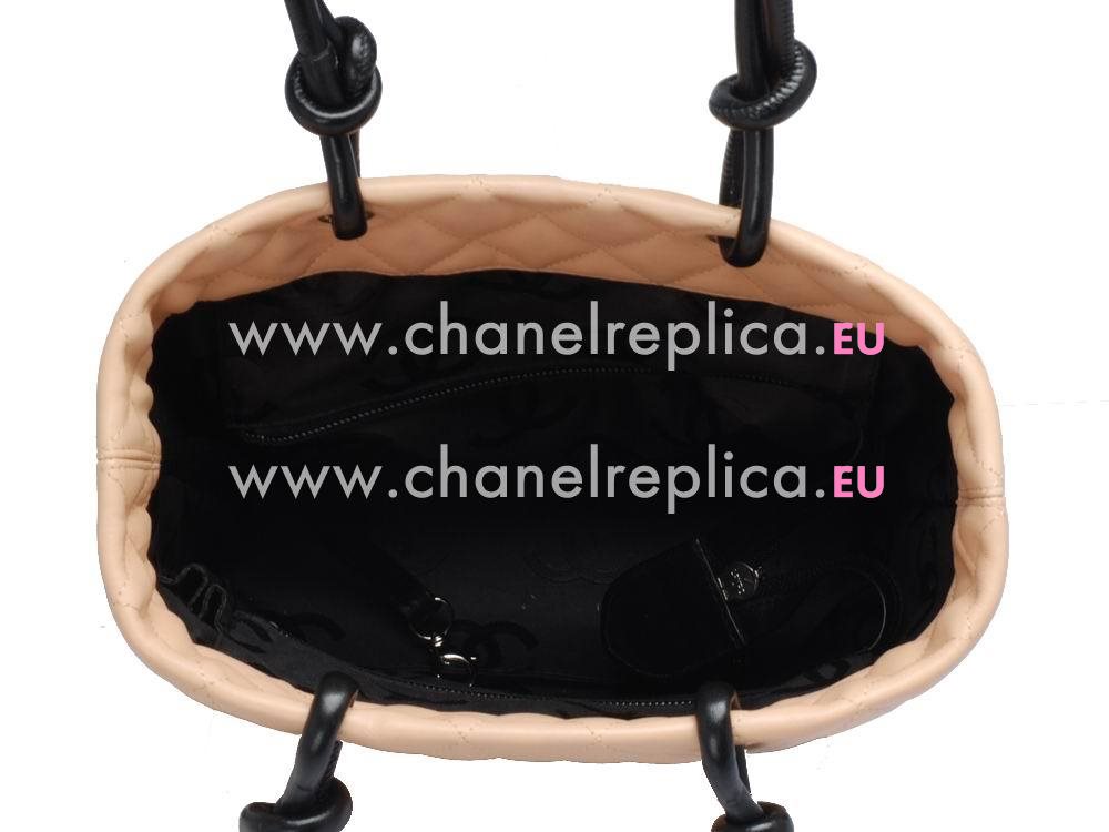 Chanel Kanbonrain Midiamutoto Bag Beige/Black A25167-4