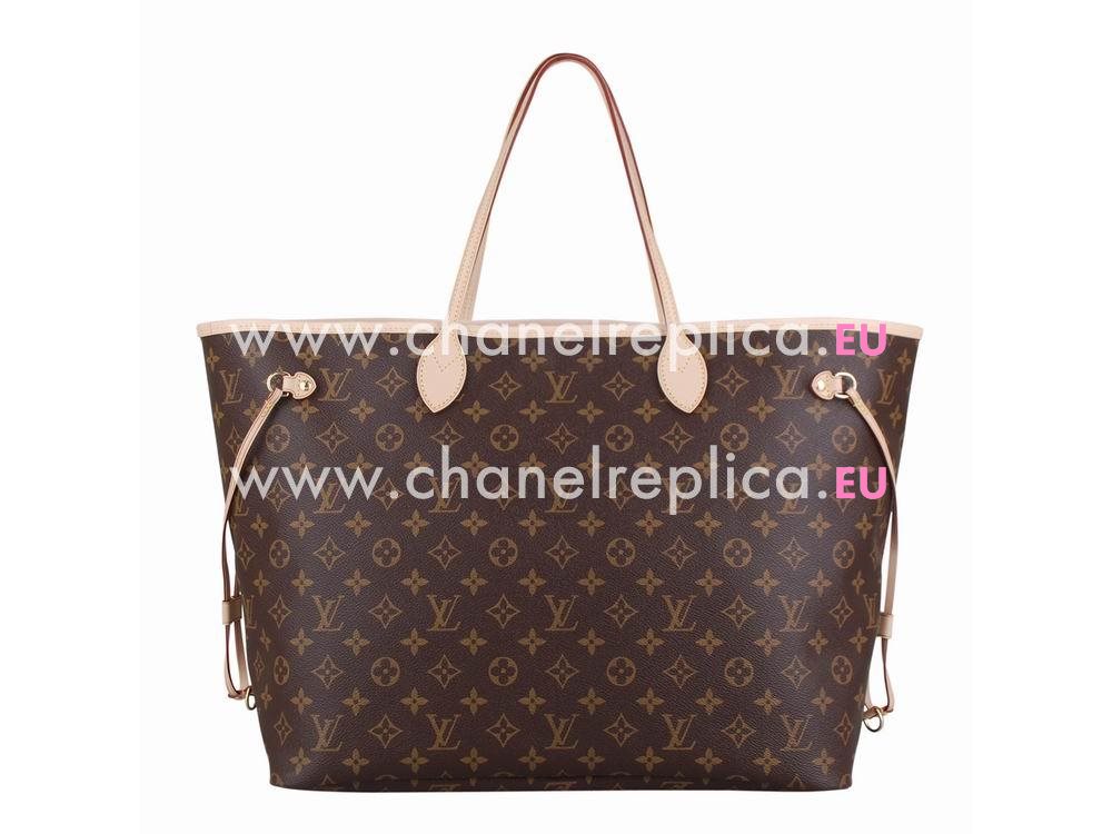 Louis Vuitton Monogram Canvas Neverfull GM Beige M40990