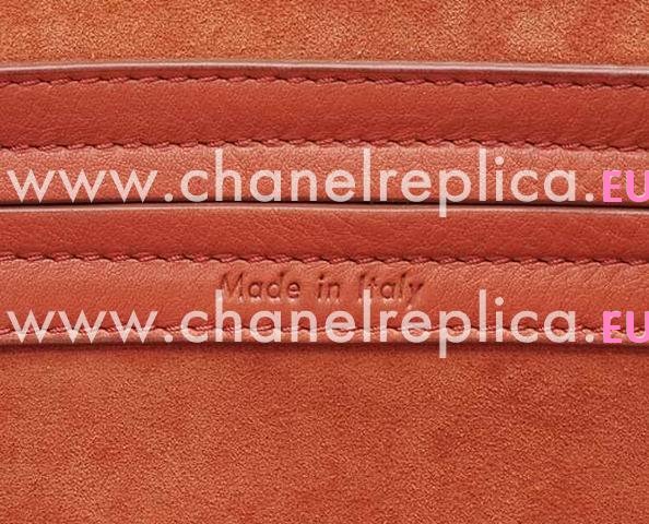 Celine Small Square Phantom Luggage Calfskin Bag Orange 134623ORA