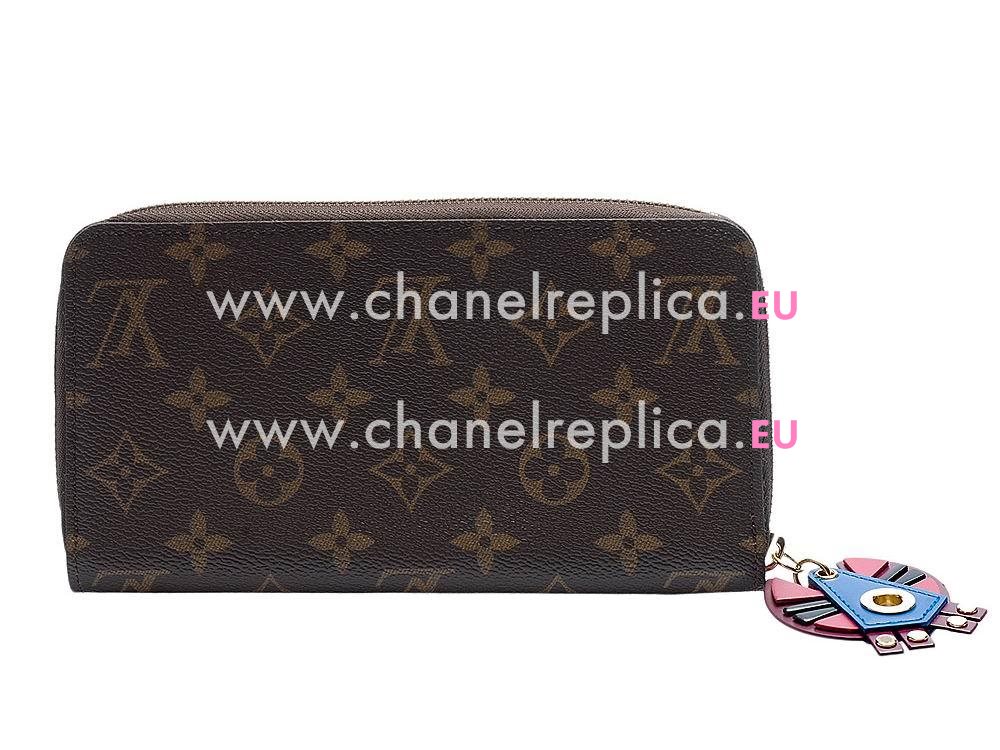 Louis Vuitton Monogram Canvas Totem Flamingo Zippy Wallet M61364