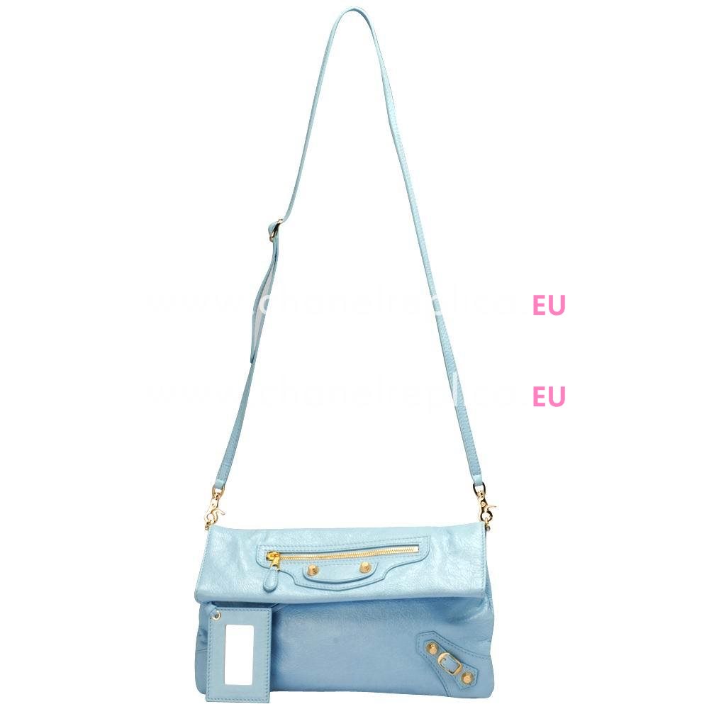 Balenciage Gaint 12 Envelope Lambskin Gold hardware Bag CandyPink Blue B5125795