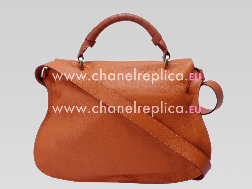 CHLOE Medium Marcie Calfskin Single Handle Bag Orange C466426