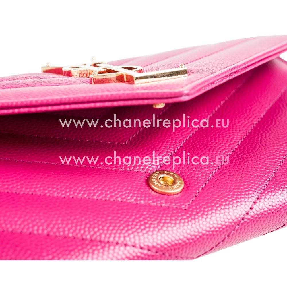 YSL Saint Laurent Cavier Calfskin Y Wallets In Pink YSL5350297