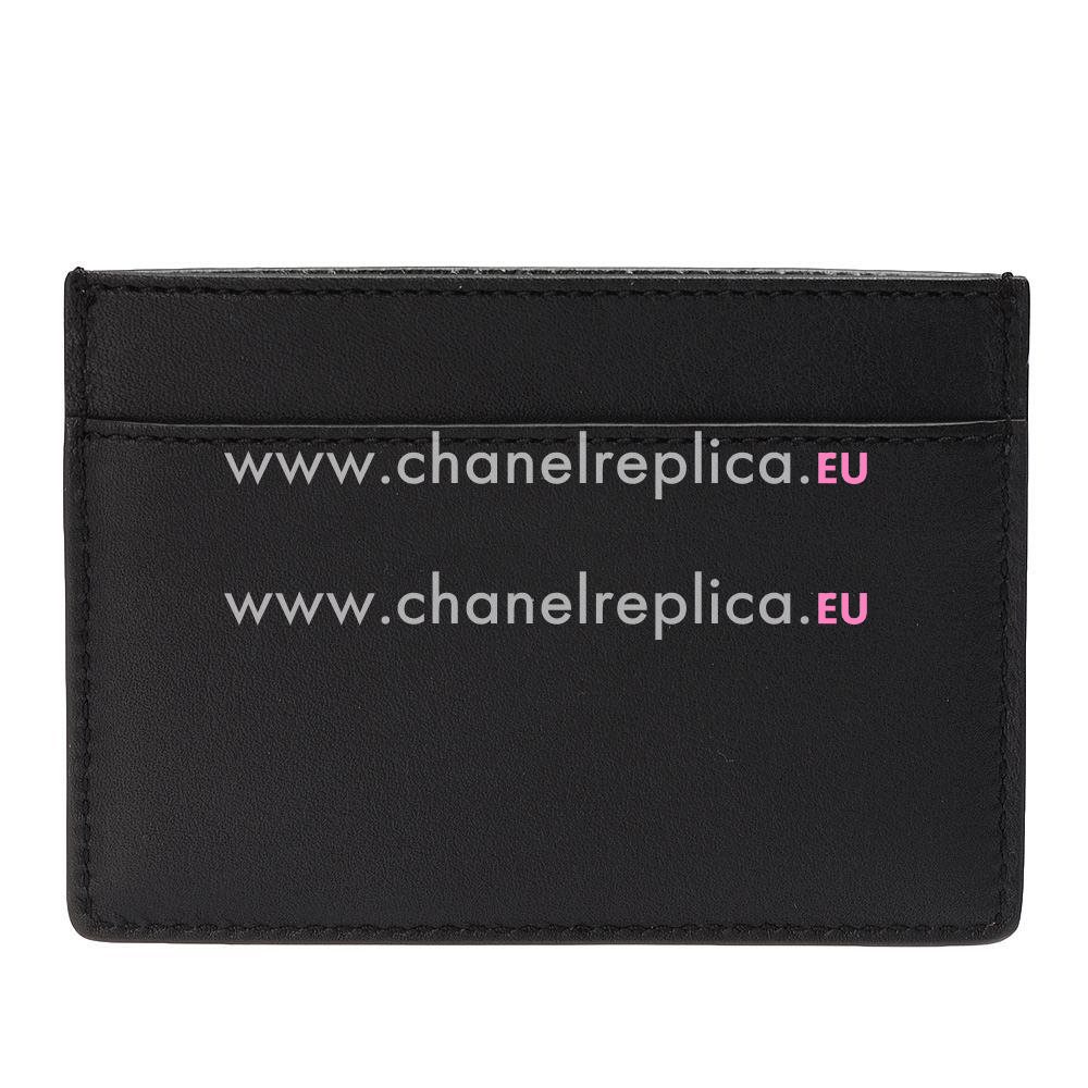 YSL Saint Laurent Ligne Y Macho Calfskin Cardcase In Black YSL5156014