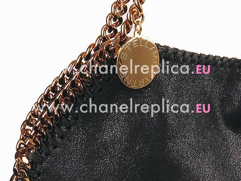 Stella McCartney Falabella Tote Medium Size Gold Chain Bag Black S866144