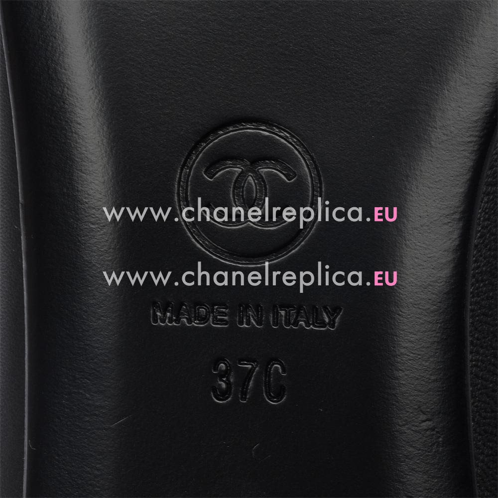 Chanel Double CC Lambskin Patent Leather Shoes In Black C4650633