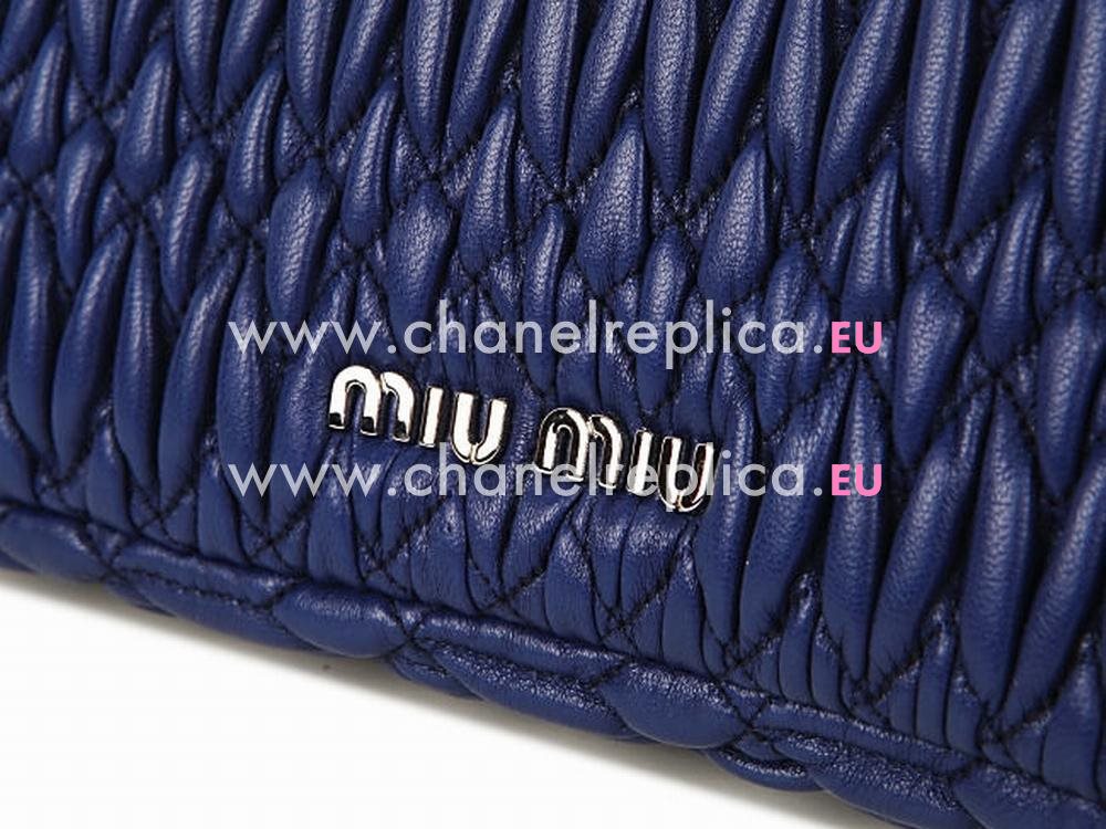 Miu Miu Nappa Crystal Clutch Bag Royal Blue RP0233 FVJ F0021