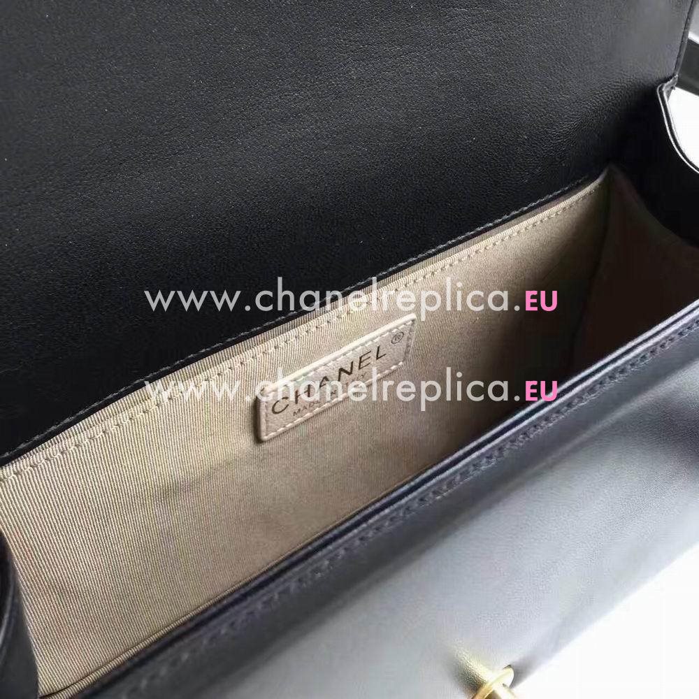 CHANEL Leboy Shoppe Gold Hardware Calfskin Bag in Black C61210903