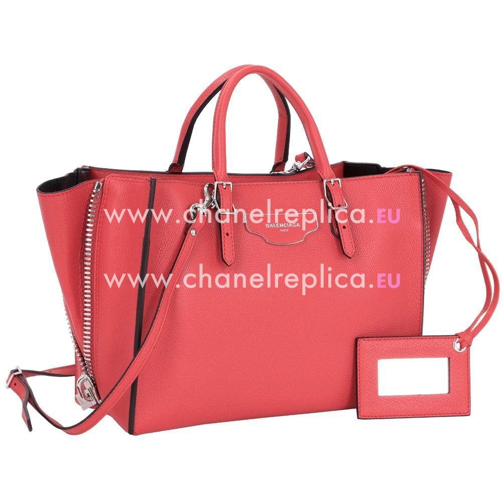 Balenciage Papier Calfskin Silvery hardware Bag Red B996587