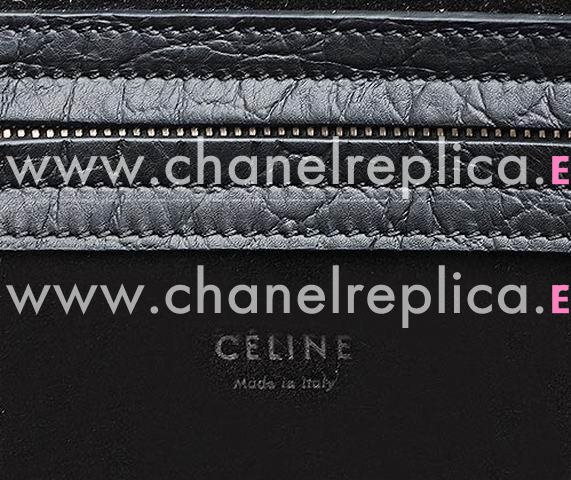 Celine Luggage Phantom Square Calfskin Black Crocodile 169951BCK