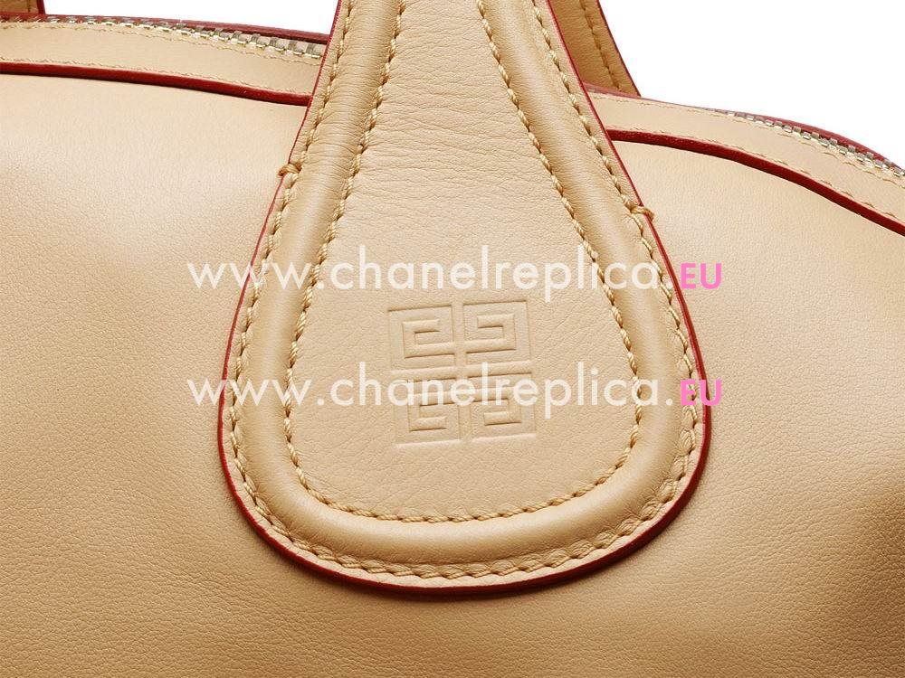 Givenchy Nightingale Medium Bag In Calfskin Nude&Red G56705